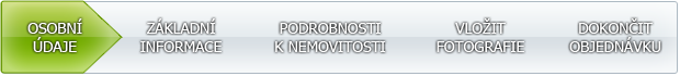 Vložení nové nemovitosti, krok 1